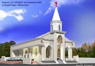 CSI Church Building - Thiruvottiyur - Church construction project by Delphin Associates in Thiruvottiyur, Chennai